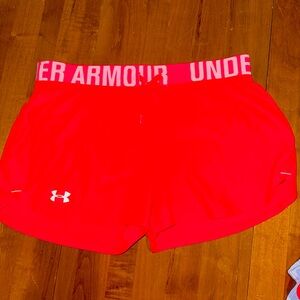 Under Armour Women's Bright Orange Athletic Shorts